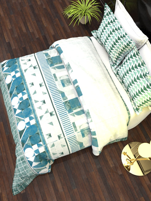 The White Moss DC London Double Bed 100% Cotton bedsheet with 2 pillow covers